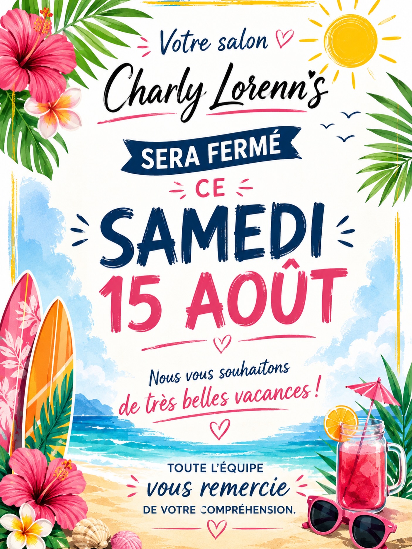 Un beau week-end trois jours , toute l’équipe va en profiter pour passer du temps en famille 🥰 on se retrouve mardi en forme